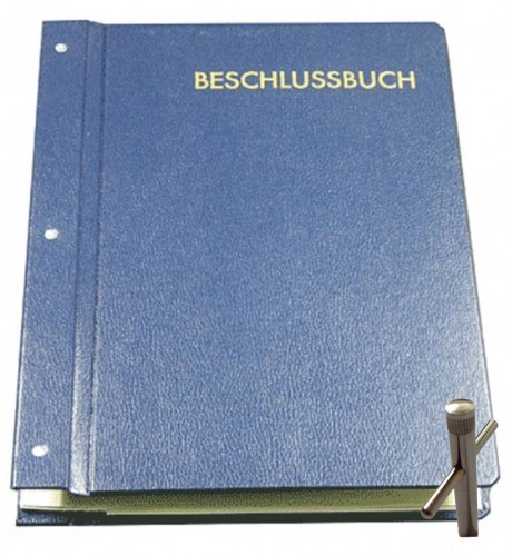 BESCHLUSSBUCH für Unternehmen, Vereine & Privat - (BLAU)