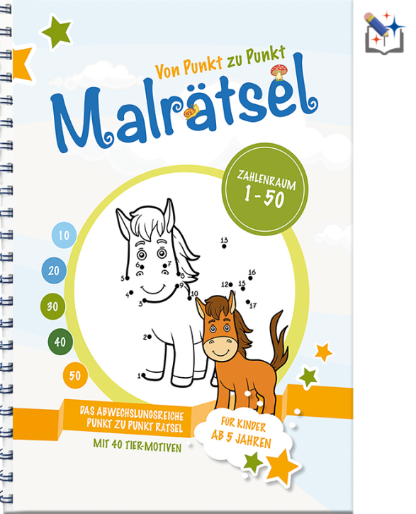 Punkt zu Punkt-Malrätsel 1 bis 50