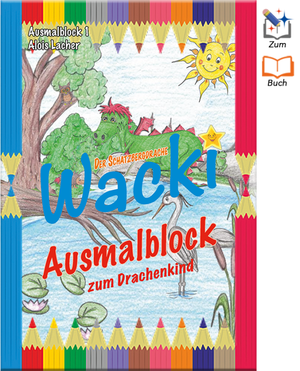 Der Malblock zum Buch "Wacki das Drachenkind"