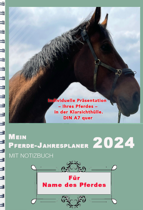 Mein Pferde-Jahresplaner 2024 mit Notizbuch