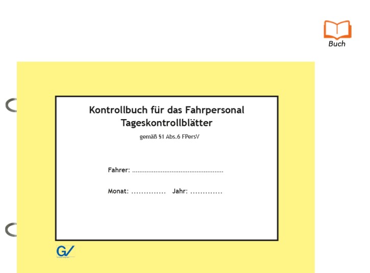 Kontrollbuch für das Fahrpersonal nach §1 Abs.6 FPersV