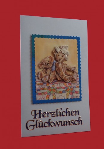 Geburtskartekarte "Herzlichen Glückwunsch"