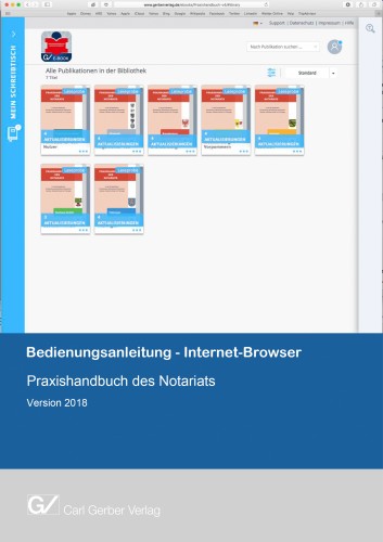 App Gebrauchsanleitung -  Praxishandbuch des Notariats