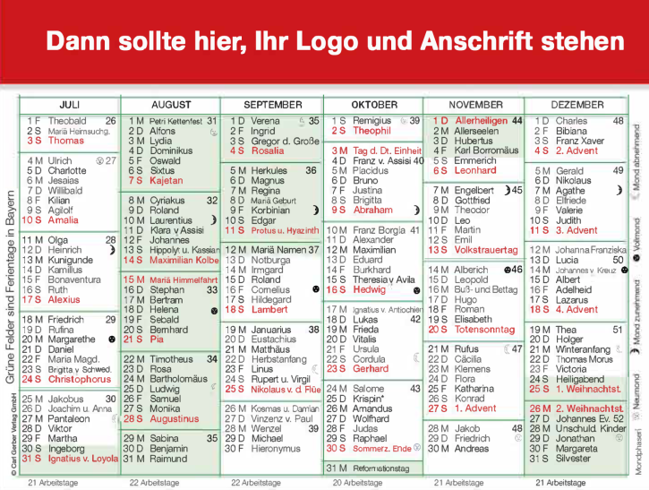 Taschen-Kalender A6 2025